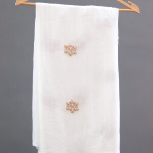 Dyeable Hand-Embroidered Chinon Fabric