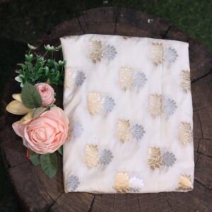 Dyeable Brocade Silk Fabric – Customizable Luxury