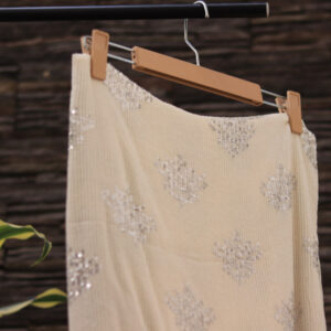 Dyeable Hand-Embroidered Georgette Fabric
