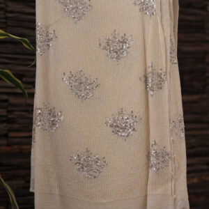 Dyeable Hand-Embroidered Georgette Fabric