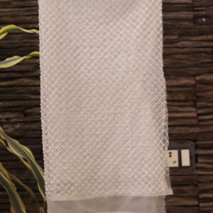 Dyeable Hand-Embroidered Net Fabric – Lightweight, Elegant & Customizable