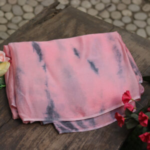Pink Chivori Print Chinon Fabric