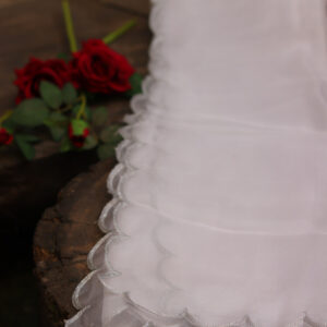 Elegant Dyeable Organza Cutwork Dupatta